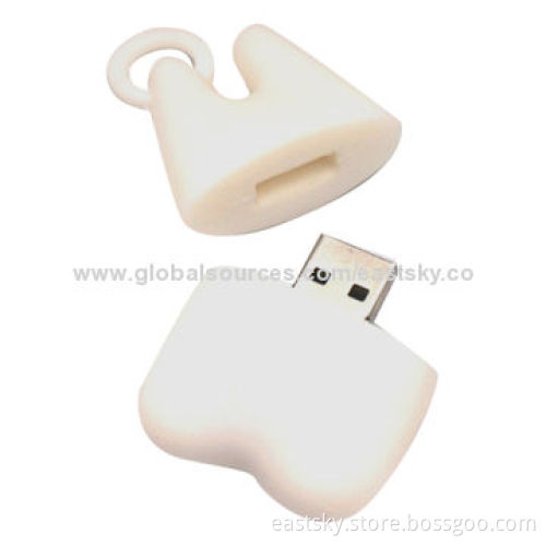Custom Tooth Shape USB flash drive, made of soft PVC material, OEM orders welcome